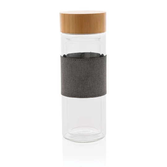 Szklana butelka 360 ml Impact w pokrowcu (P436.780)