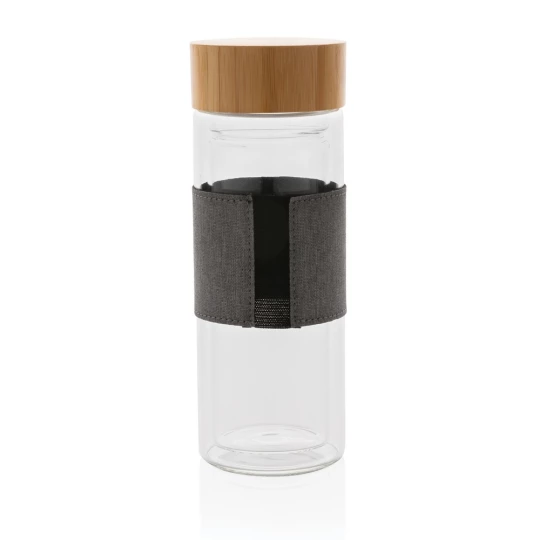 Szklana butelka 360 ml Impact w pokrowcu (P436.780)