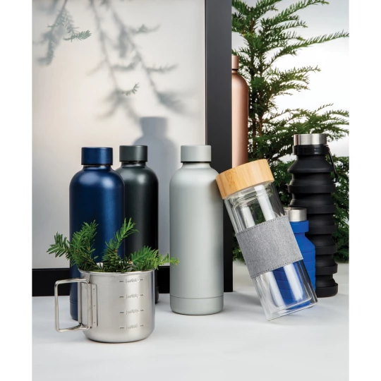 Szklana butelka 360 ml Impact w pokrowcu (P436.780)