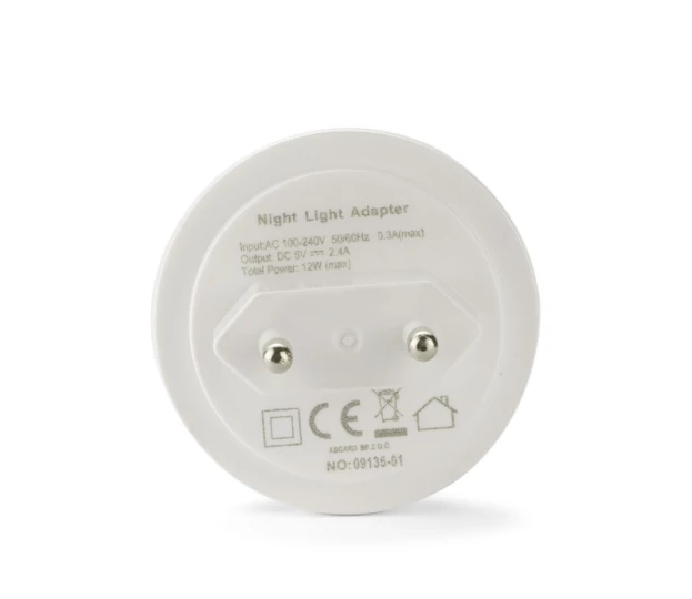 Ładowarka sieciowa USB z lampką nocną NOTTO (GA-09135-01)