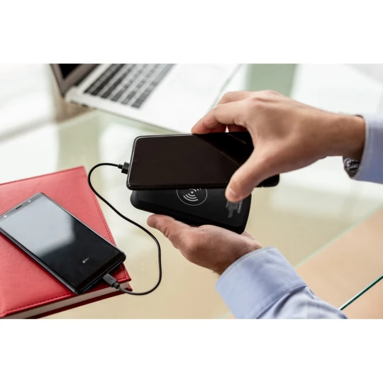 Power bank 8000 mAh Mauro Conti, ładowarka bezprzewodowa 5W | Eric (V0134-03)