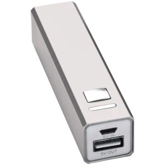 Power bank metalowy 2200 mAh - szary - (GM-43029-07)