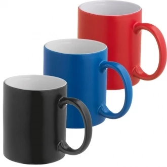 Kubek ceramiczny do sublimacji zmieniający kolor 300 ml - czerwony - (GM-83438-05)