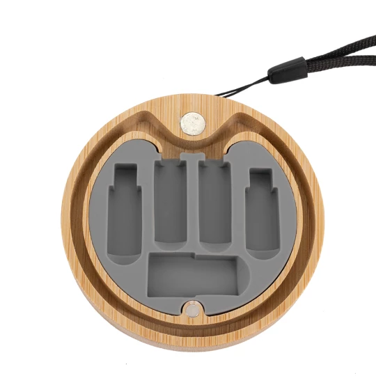 Kabel 4w1 w drewnianej obudowie - beżowy - (GM-EG0593-13)