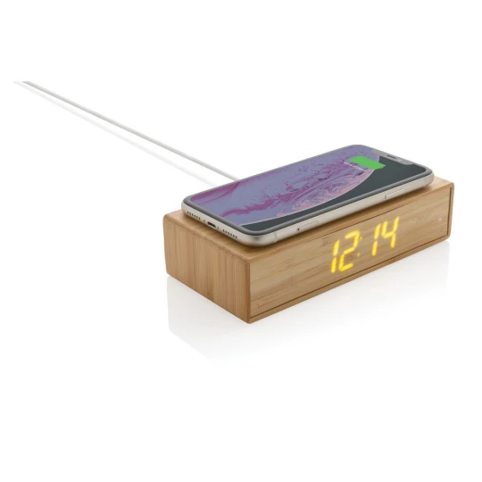 Ładowarka bezprzewodowa 5W, zegar cyfrowy (P308.239)