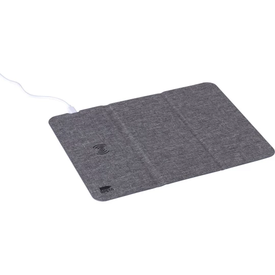Podkładka pod mysz RPET, ładowarka bezprzewodowa 10W (V1542-19)