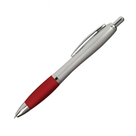 Długopis plastikowy, gumowany - bordowy - (GM-11681-02)