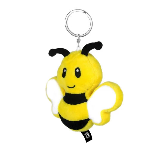 Pluszowa pszczoła RPET z chipem NFC, brelok | Zibee (HE795-08)