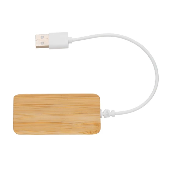 Bambusowy hub USB 2.0 z USB typu C (P308.739)