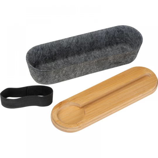 Organizer na biurko / piórnik - ciemnoszary - (GM-23859-77)