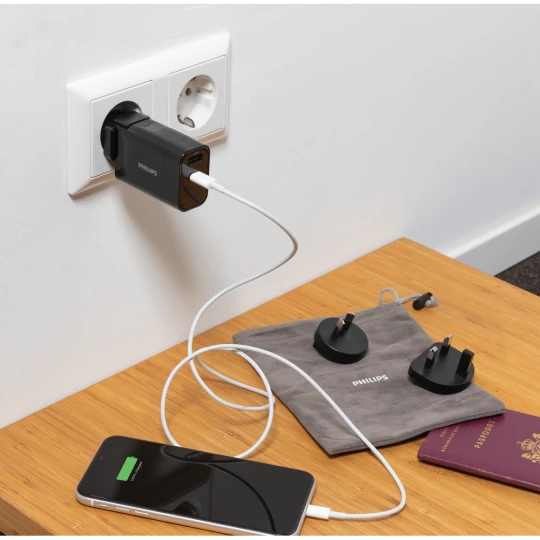 Uniwersalna ładowarka Philips 30W, adapter podróżny (P301.181)
