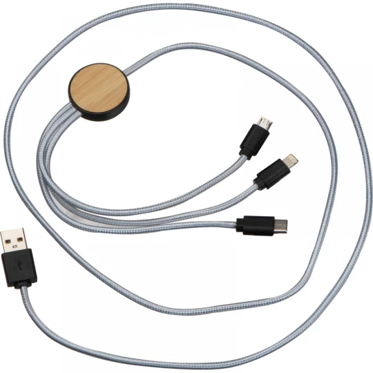 Kabel do ładowania 3 w 1 - szary - (GM-33951-07)