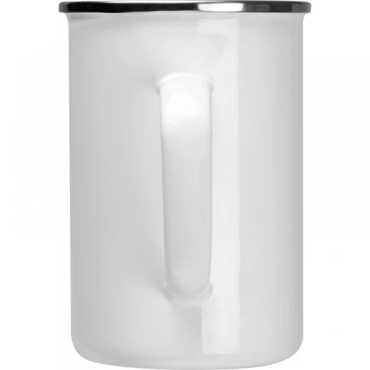Kubek metalowy emaliowany 550 ml - biały - (GM-83857-06)