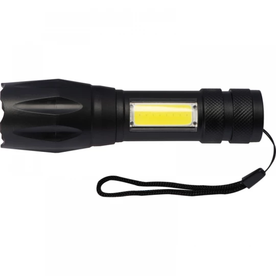 Latarka z COB - czarny - (GM-93851-03)