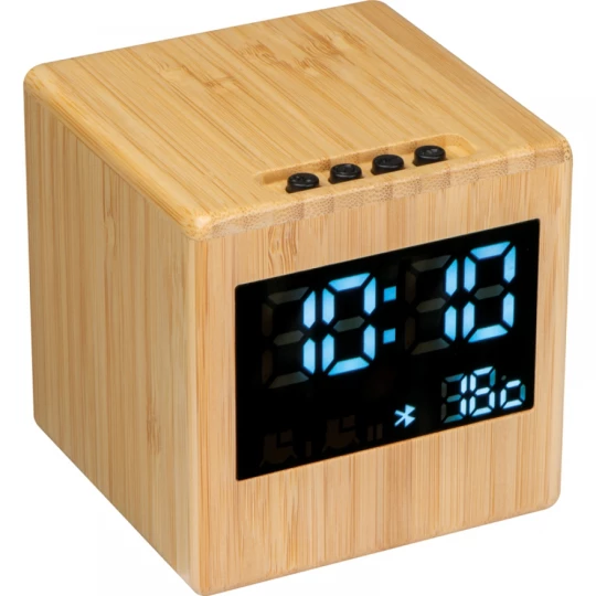 Głośnik bluetooth bambusowy - beżowy - (GM-33957-13)