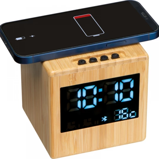 Głośnik bluetooth bambusowy - beżowy - (GM-33957-13)