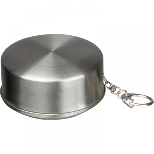 Składany stalowy kubek 250 ml - szary - (GM-83992-07)
