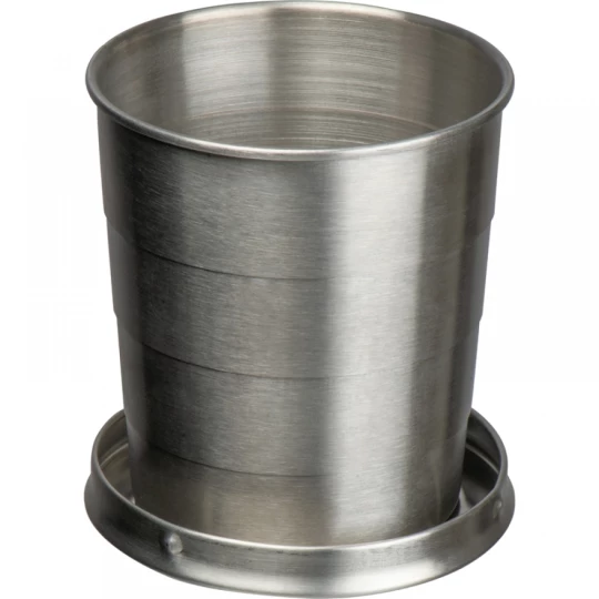 Składany stalowy kubek 250 ml - szary - (GM-83992-07)