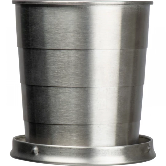 Składany stalowy kubek 250 ml - szary - (GM-83992-07)