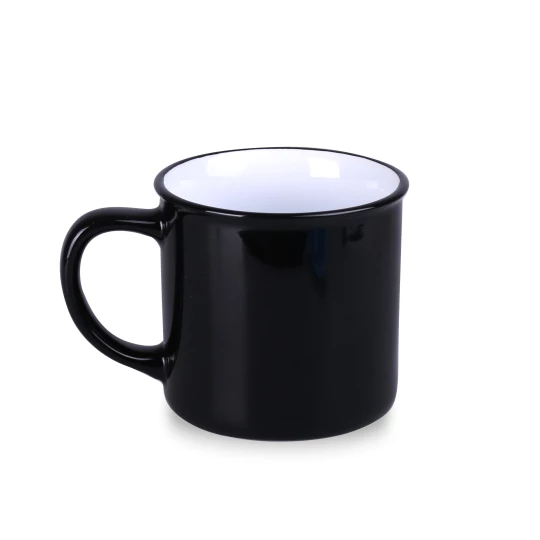 Kubek Loft 300ml czarny/biały (M513)
