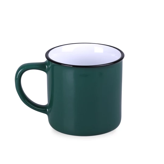 Kubek Loft 300ml ciemnozielony/biały (M513)