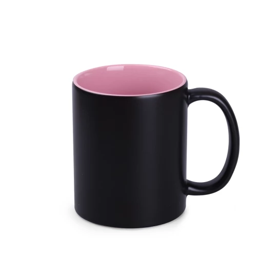 Kubek Tomek Magic Satin 330ml czarny/różowy (M522)