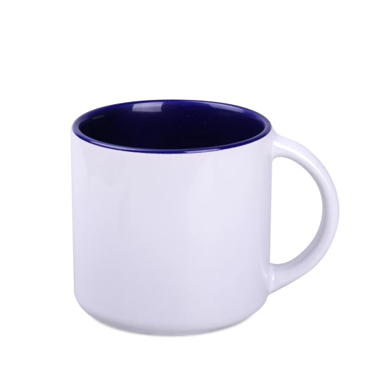 Kubek Modern Art 390ml biały/granatowy (M519)