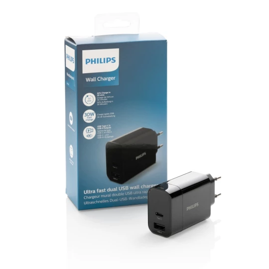 Szybka ładowarka ścienna 30W Philips (P301.081)