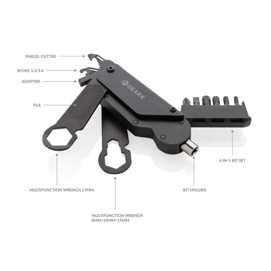 Wielofunkcyjne narzędzie rowerowe Gear X (P221.241)