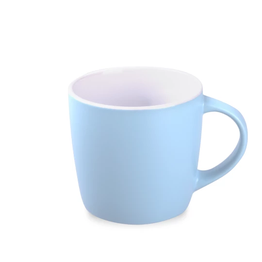 Kubek Handy Velvet 320ml baby blue/biały (M524)