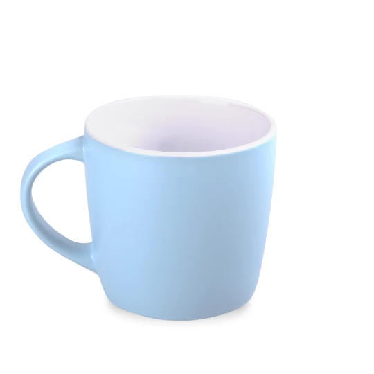 Kubek Handy Velvet 320ml baby blue/biały (M524)