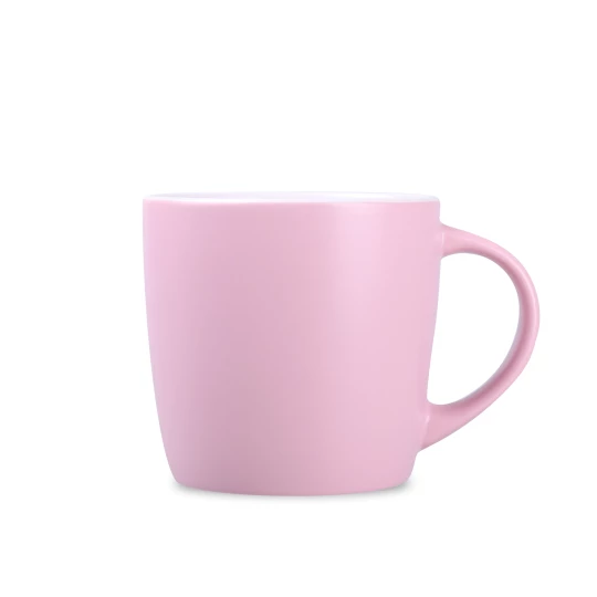 Kubek Handy Velvet 320ml rose pink/biały (M524)
