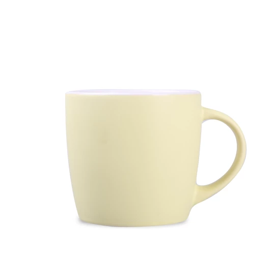 Kubek Handy Velvet 320ml sunny yellow/biały (M524)