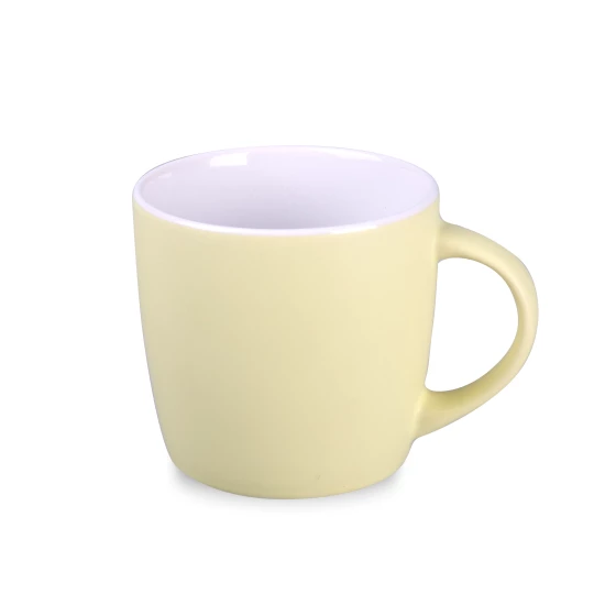 Kubek Handy Velvet 320ml sunny yellow/biały (M524)