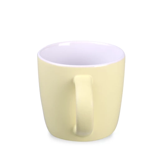Kubek Handy Velvet 320ml sunny yellow/biały (M524)