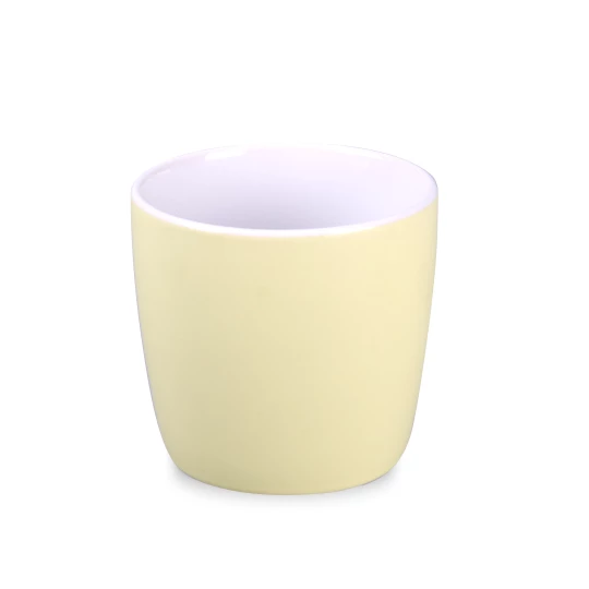 Kubek Handy Velvet 320ml sunny yellow/biały (M524)