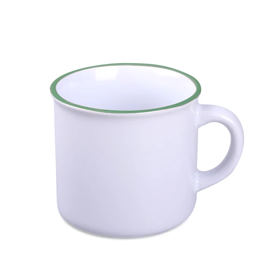 Kubek Loft Art 290ml biały/zielony (M519)