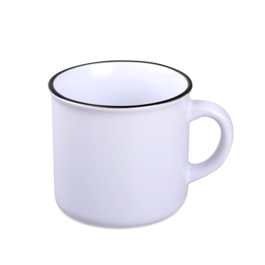 Kubek Loft Art 290ml biały/czarny (M519)
