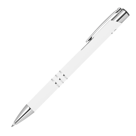Długopis metalowy półżelowy DUNMORE - biały (GE-3991-06)