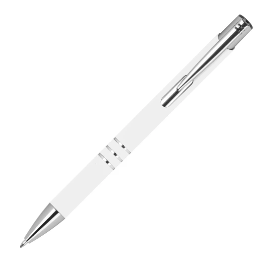Długopis metalowy półżelowy DUNMORE - biały (GE-3991-06)