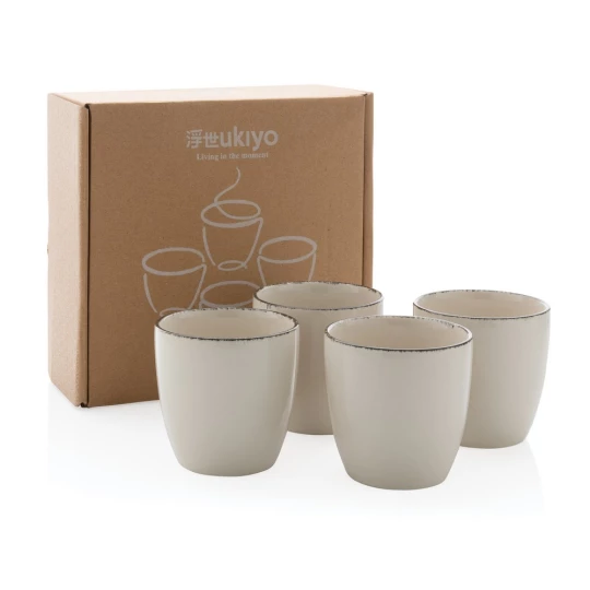 Zestaw kubków ceramicznych 120 ml Ukiyo, 4 el. (P432.403)