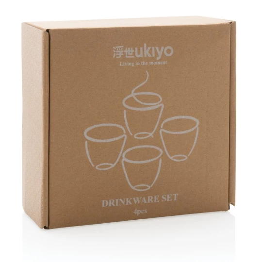 Zestaw kubków ceramicznych 120 ml Ukiyo, 4 el. (P432.403)