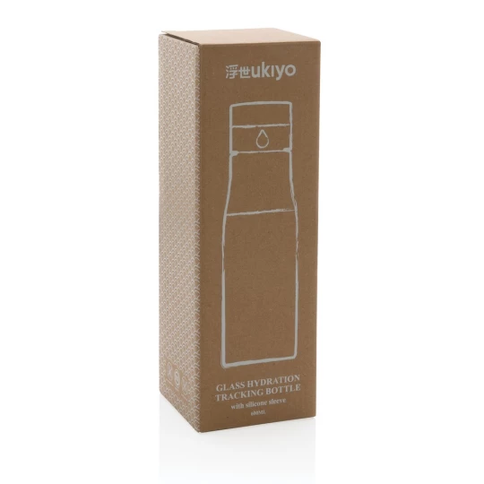 Szklana butelka 650 ml Ukiyo, monitorująca ilość wypitej wody (P436.721)