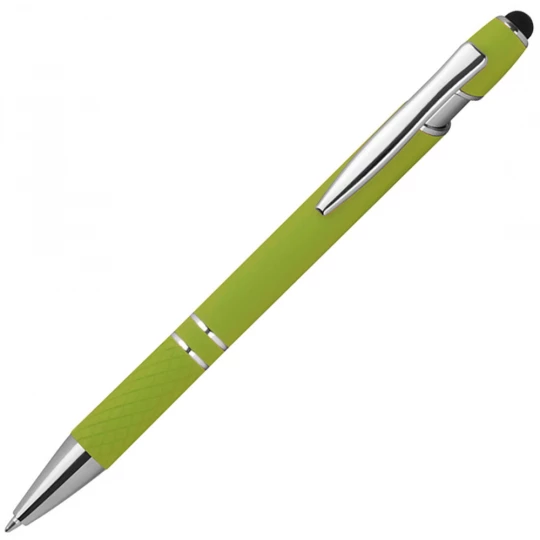 Długopis aluminiowy touch pen - jasnozielony - (GM-13689-29)