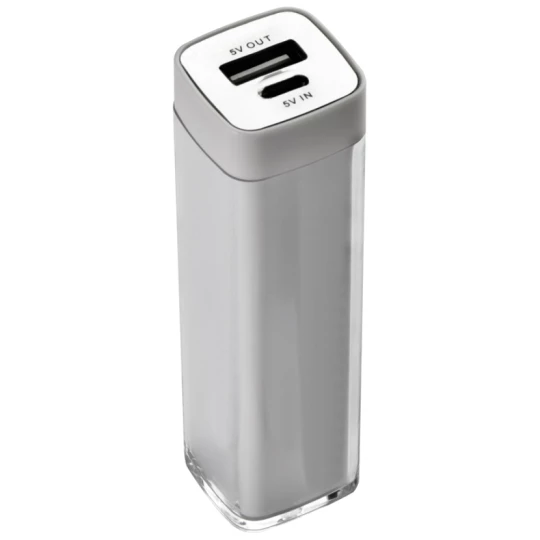 Zestaw power bank 2200 mAh, ładowarka i wtyczka EU - biały - (GM-20081-06)