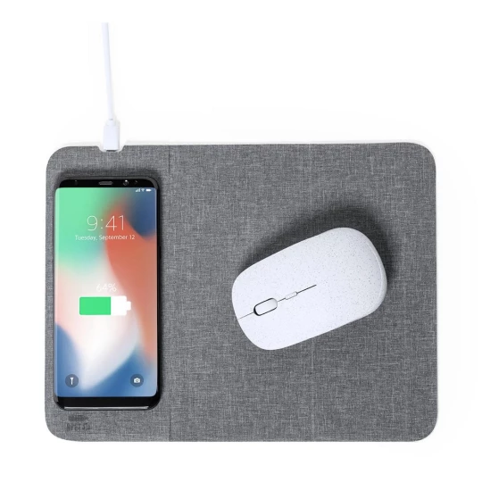 Podkładka pod mysz RPET, ładowarka bezprzewodowa 10W (V8322-15)