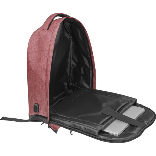 Plecak z USB - czerwony - (GM-63589-05)