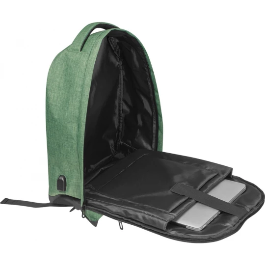 Plecak z USB - zielony - (GM-63589-09)