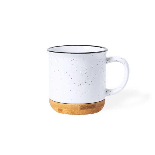 Kubek ceramiczny 330 ml z bambusowym elementem (V9935-00)