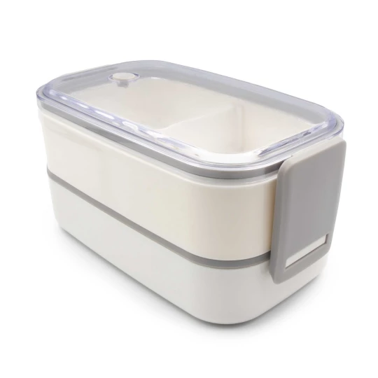 Pudełka śniadaniowe 2 szt., 2x700 ml, sztućce | Cash (V7246-02)